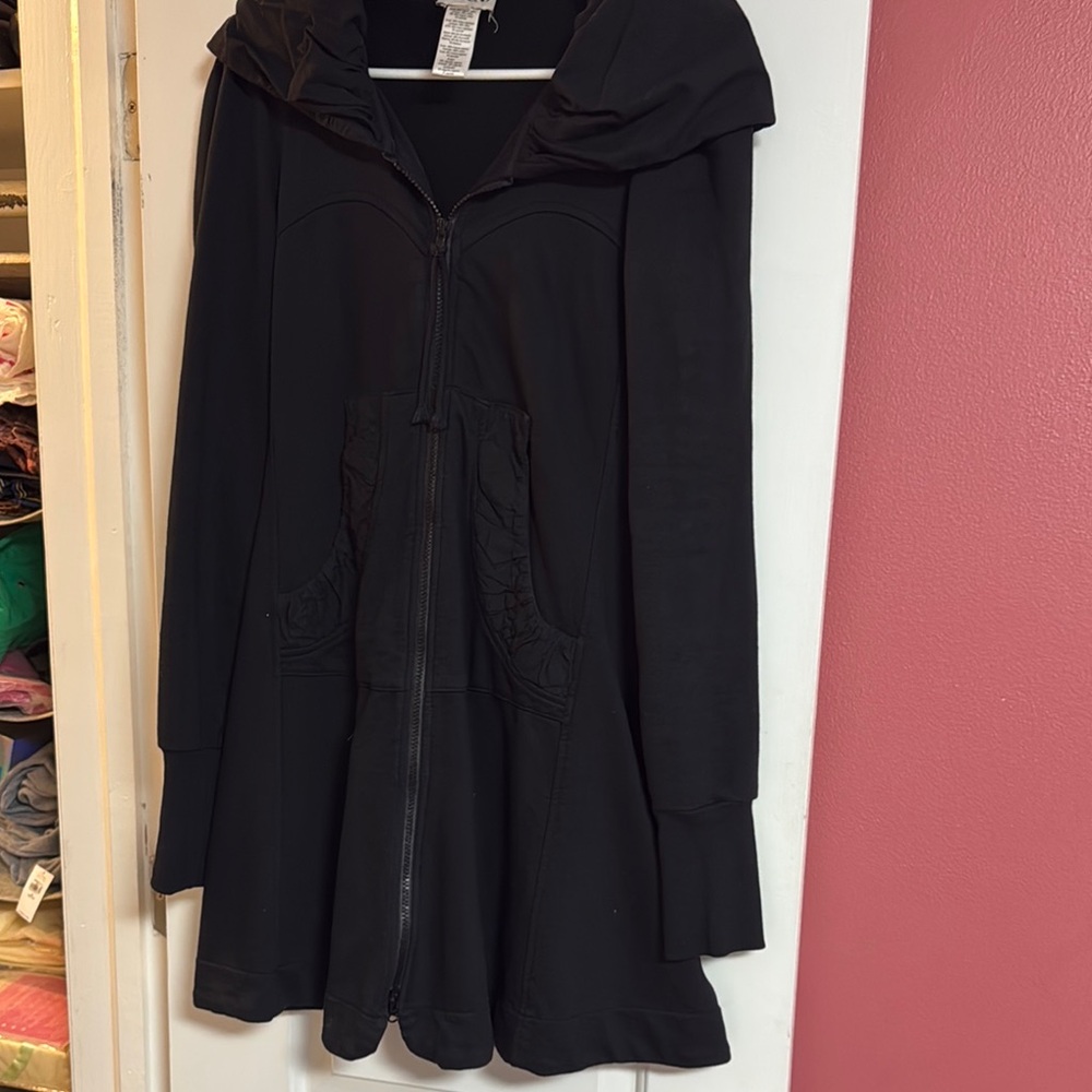 PRAIRIE UNDERGROUND Black Hooded Zip-Up COAT